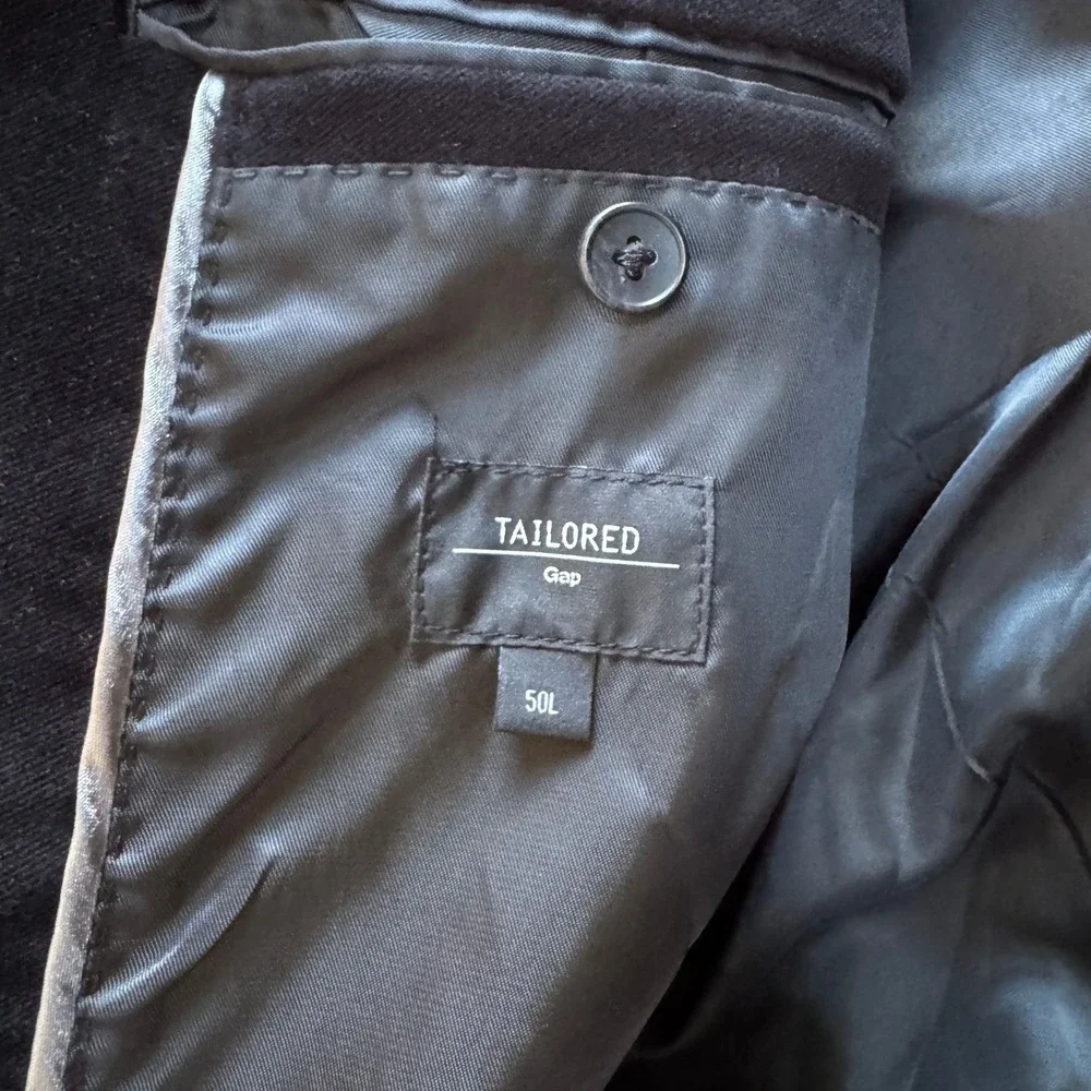 GAP‎ Tailored Mens Black Blazer Jacket Size 50L